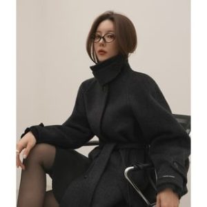 Funnel-Neck Handmade Half Coat