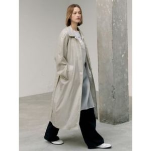Lightweight Mac Coat with Sash (Gray) Gray - One Size