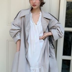 Epaulet Long Mac Coat