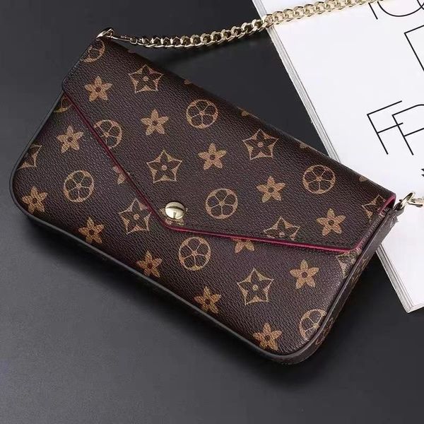 2022 wallets womens handbags fashion flower ladies composite totes bag leather female clutch purse with box
