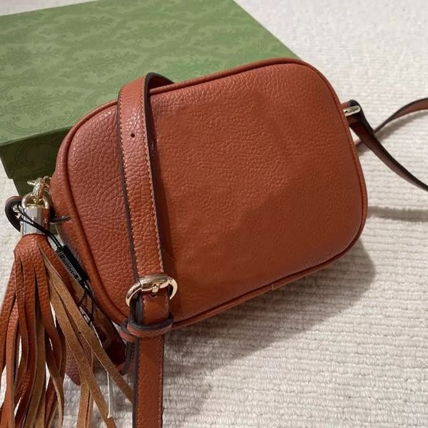 2023 soho camera bag women handbag shoulder crossbody bags with tassel soft leather classic letter casual clutch zipper purse star style