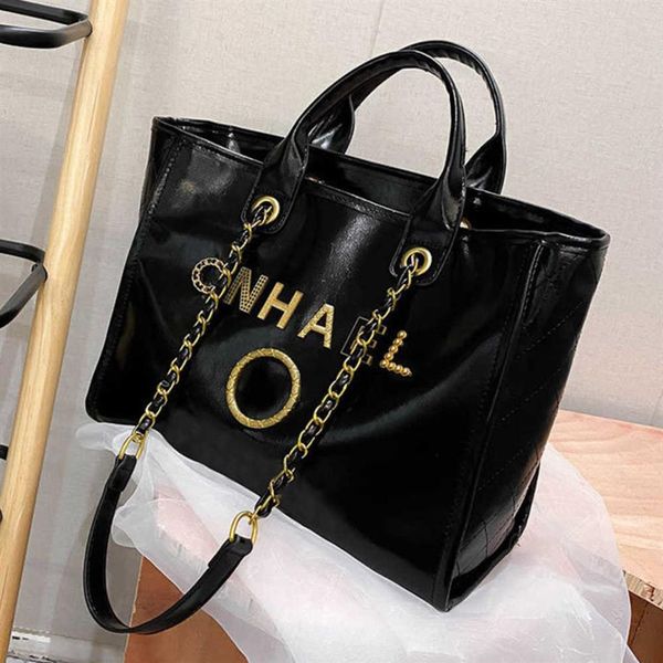 classic women's luxury handbags beach bags brand metal badge tote bag designer small mini evening handbag female capacity lar265f
