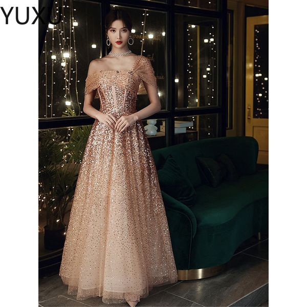luxury evening dresses sequins off shoulder prom dress formal party gowns custom made even gown
