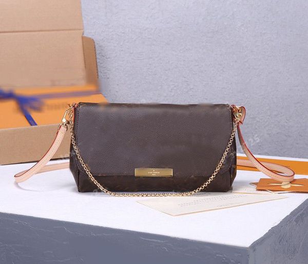 m40718 womens designer bags classic brown flower luxury checker chain bag shoulder cross body bags handbag tote women purse