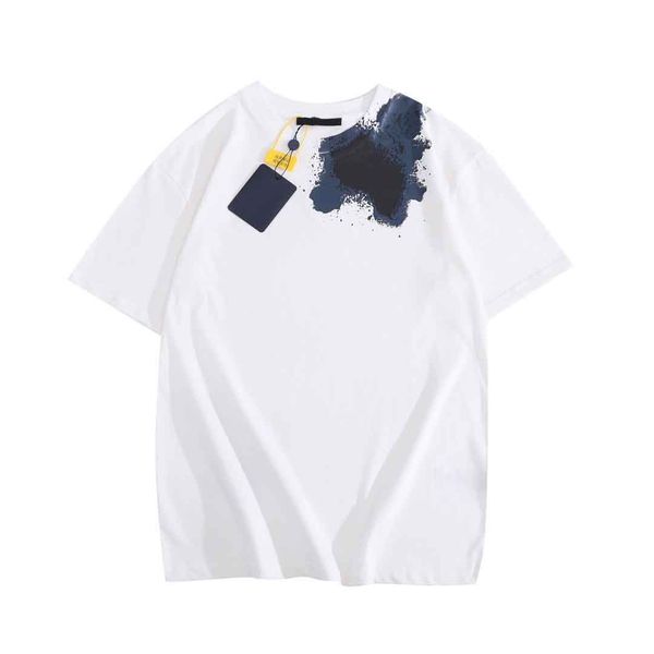 men's t-shirts round neck embroidered and printed polar style summer wear with street pure cotton 2ew