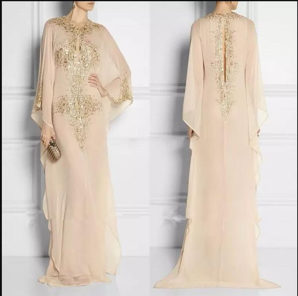 new long crystal muslim evening dresses clothing for women in dubai jewel neck chiffon evening gowns party prom gowns