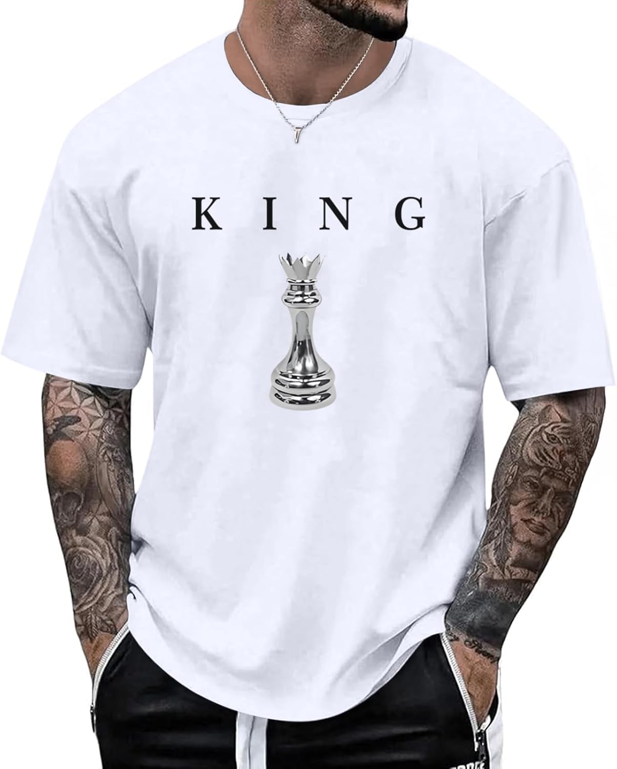 Men's King Chess Shirt Graphic Tees Designer Printed T Shirts