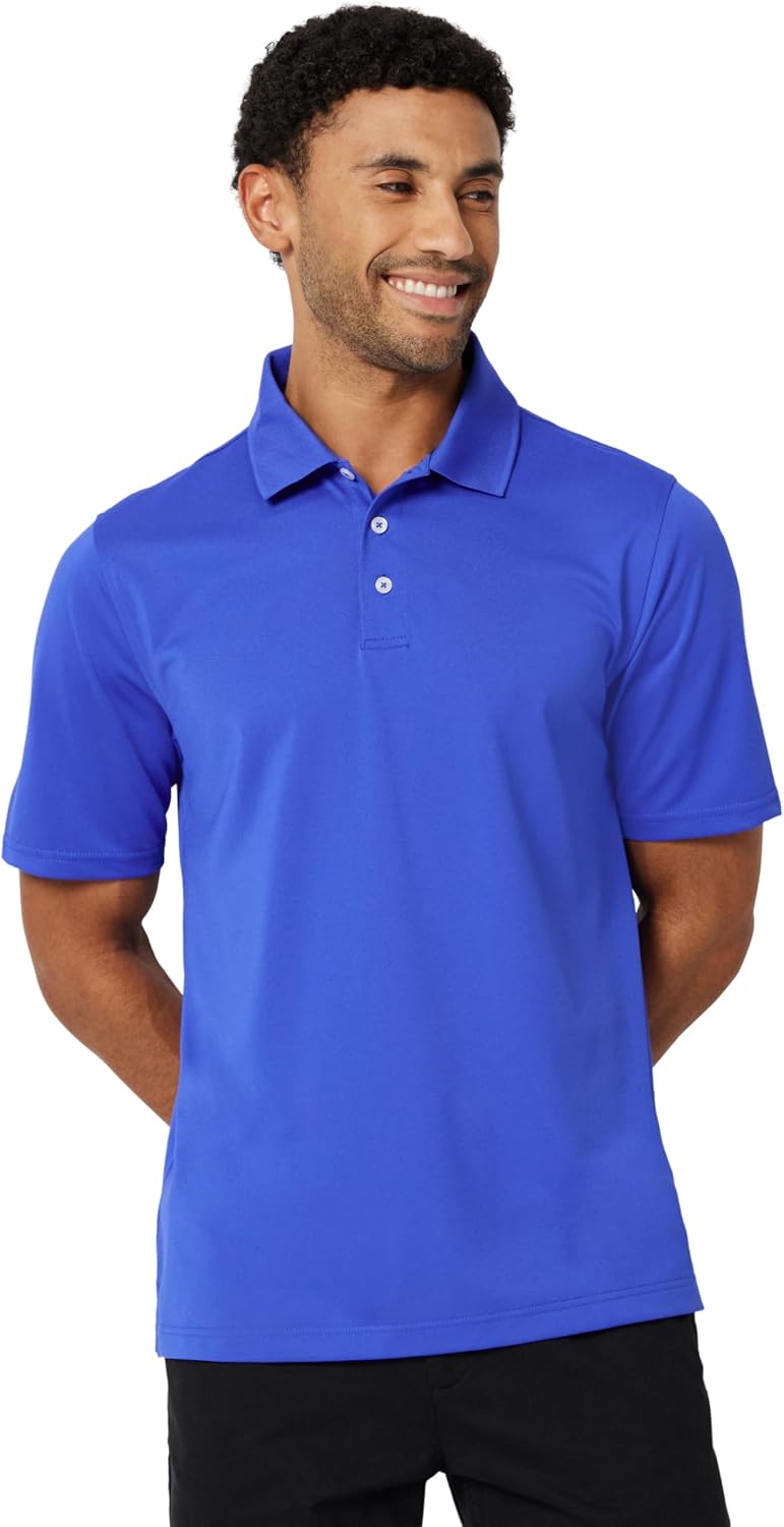 Amazon Essentials Men's Regular Fit Golf Polo Shirt, Moisture-Wicking Quick
